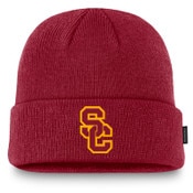 USC Trojans Nike Cardinal SC Interlock Patch with Impact Striping Terra Cuff Sideline Beanie